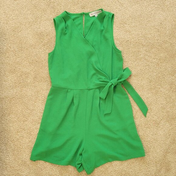 Emma & Michele Green Wrap Romper - Picture 1 of 5